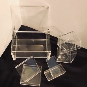 Acrylic Jewelry Storage Boxes 4 PC